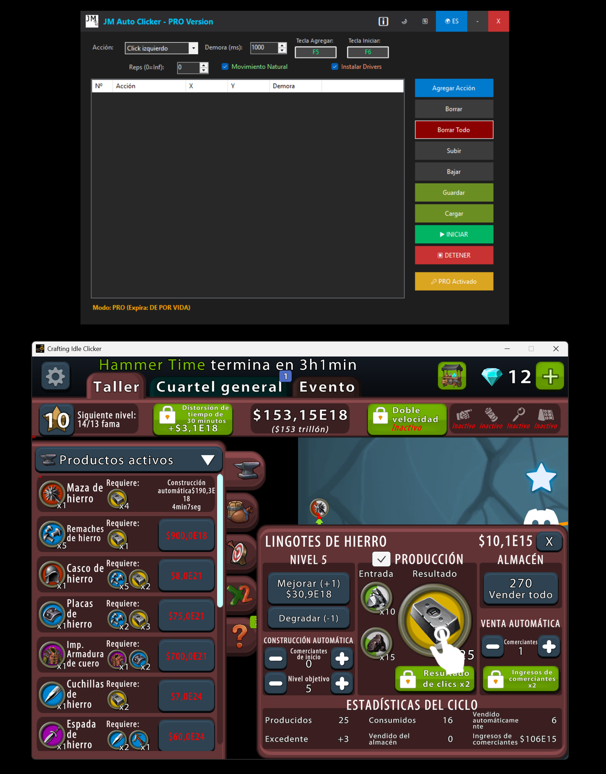 JM Auto Clicker principal